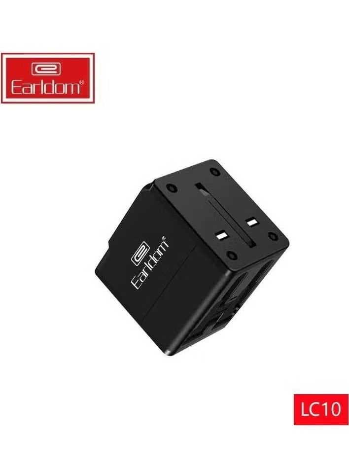 Earldom LC10 1World Universal Travel Adapter with 2.1A Fast Charging, Worldwide Compatibility in 150+ Countries, Compact & Portable Power Converter for Travel, Business, and Home, Multi-Device USB Charger with Smart Safety Protection - Image 3