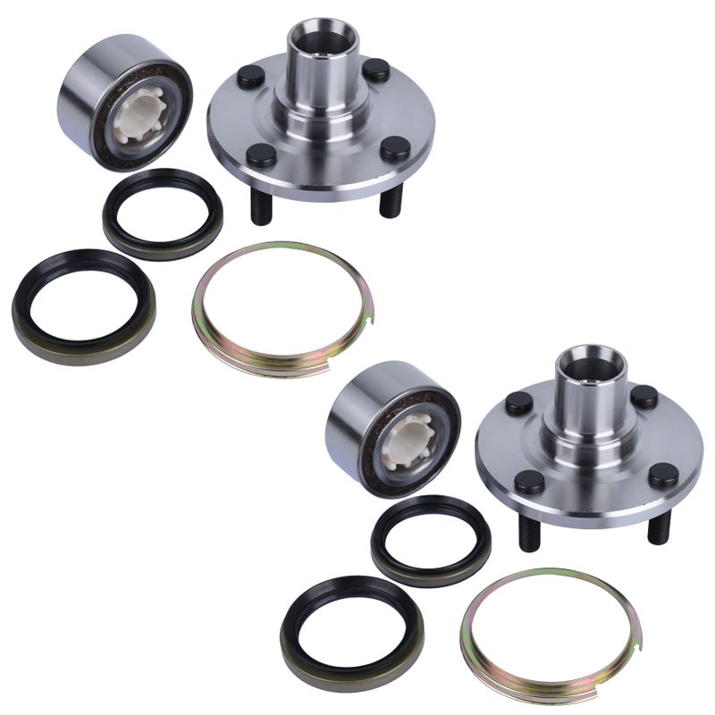 PAROD 518507 Set of 2 Front Wheel Hub Bearing Assembly Compatible with 1993-2002 Toyota Corolla, 1998-2002 Chevy Prizm, 1993-1997 Geo Prizm Non-ABS - Image 1