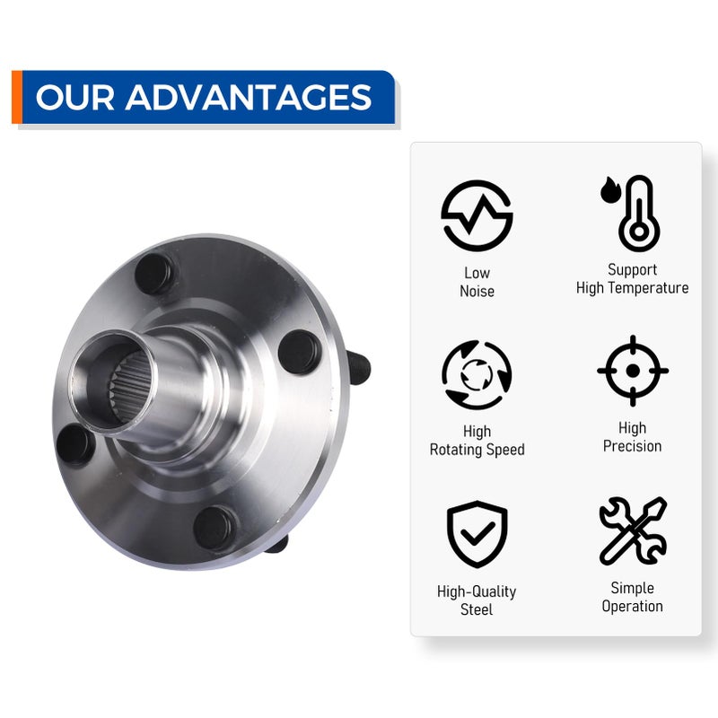 PAROD 518507 Set of 2 Front Wheel Hub Bearing Assembly Compatible with 1993-2002 Toyota Corolla, 1998-2002 Chevy Prizm, 1993-1997 Geo Prizm Non-ABS - Image 5