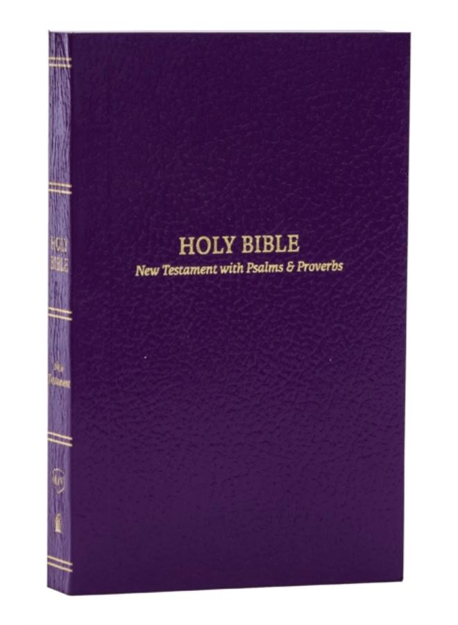 KJV Holy Bible: Pocket New Testament with Psalms and Proverbs, Purple Softcover, Red Letter, Comfort Print: King James Version