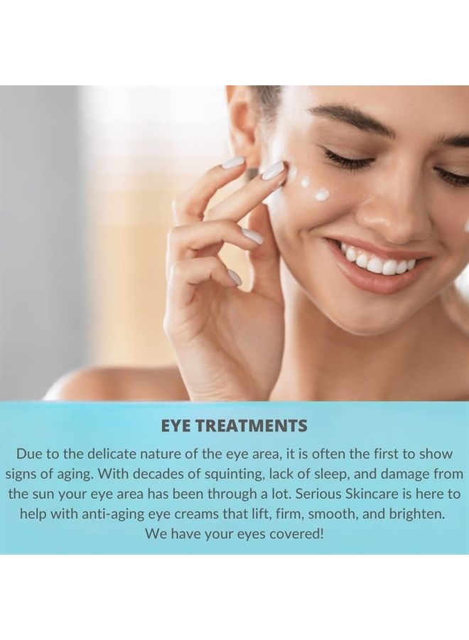 Serious Skincare كريم تركيز A ديفيانس ريتينول A للعين 0.5 أونصة - مضاد للشيخوخة - خطوط دقيقة وتجاعيد - ريتينول مطلق ببطء - تنعيم - كريم تجاعيد يومي مستهدف بفيتامين A - خالي من العطور