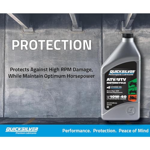 Quicksilver 10W-40 Synthetic Blend ATV, UTV, Motorcycle Oil, 1 Quart - Image 5