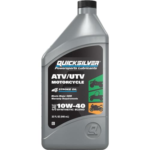 Quicksilver 10W-40 Synthetic Blend ATV, UTV, Motorcycle Oil, 1 Quart - Image 1