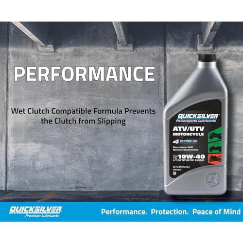 Quicksilver 10W-40 Synthetic Blend ATV, UTV, Motorcycle Oil, 1 Quart - Image 4