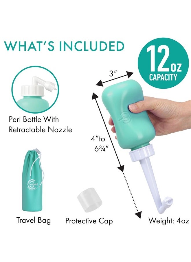 Cynpel - Peri Bottle - Postpartum and Perineal Care - Portable Hand Held Travel Bidet Sprayer for Women or Men - Handheld Jet Spray Bottle for Toilet - Pack of 1 - Blue - Image 1