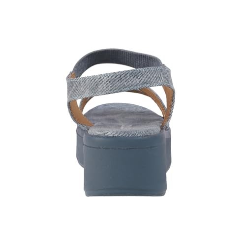 Metro Women Blue Wedge Heel Fashion Sandal UK/4 EU/37 (34-257) - Image 5