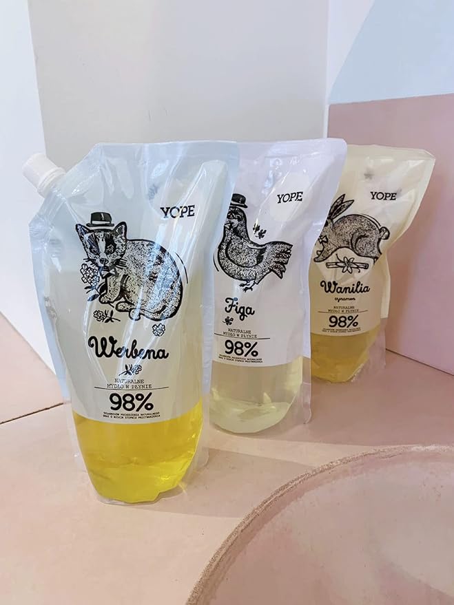 YOPE REFILL HAND WASH MOISTURIZING ALLANTOINMANDARIN AND RASPBERRY EXTRACT 98 INGREDIENTS OF NATURAL ORIGIN VEGAN SCENT TANGERINE RASPBERRY 1000ml - Image 4