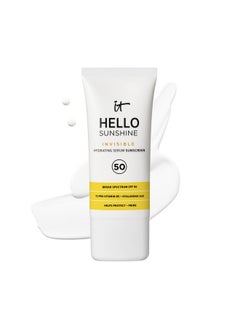 IT COSMETICS IT Cosmetics Hello Sunshine Invisible Sunscreen for Face SPF 50 - Sunscreen, Hydrating Serum & Makeup Primer - 1% Pro-Vitamin B5 & Hyaluronic Acid - HSA/FSA Eligible - No White Cast - 1.69 fl oz  - Image 1