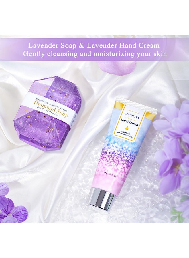 LUCOTIYA - Gifts for Women, Birthday Gifts for Women, Sister, Wife, Teacher, 9pcs Lavender Care Package Gifts Set, Get Well Soon Gifts for Women, Thinking of You Gift ,Christmas Gift Sets for Her - Image 1
