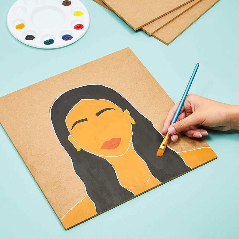 Art Monk MDF Boards for Art and Craft Wood MDF Sheets for Craft Work DIY MDF Cutouts 3X3 Inch 6 Pcs - Image 3