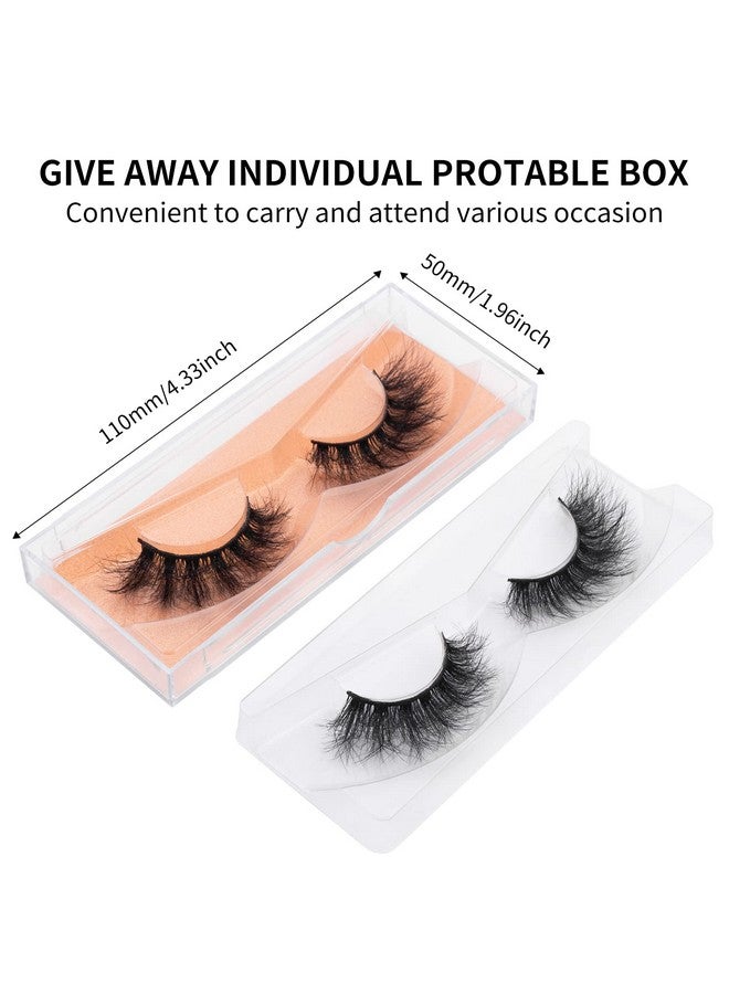 DYSILK Lashes Mink Eyelashes Fluffy Lashes 5 Pairs 6D Faux Mink Eyelash False Eyelashes Natural Lash Soft Reusable Wispy Eyelashes Strip Lashes Kit ; Fluffy 16Mm - Image 5