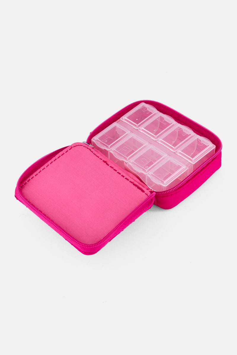 Miamica 8 Compartments Pill Organizer With Case, Transparent  - Image 3