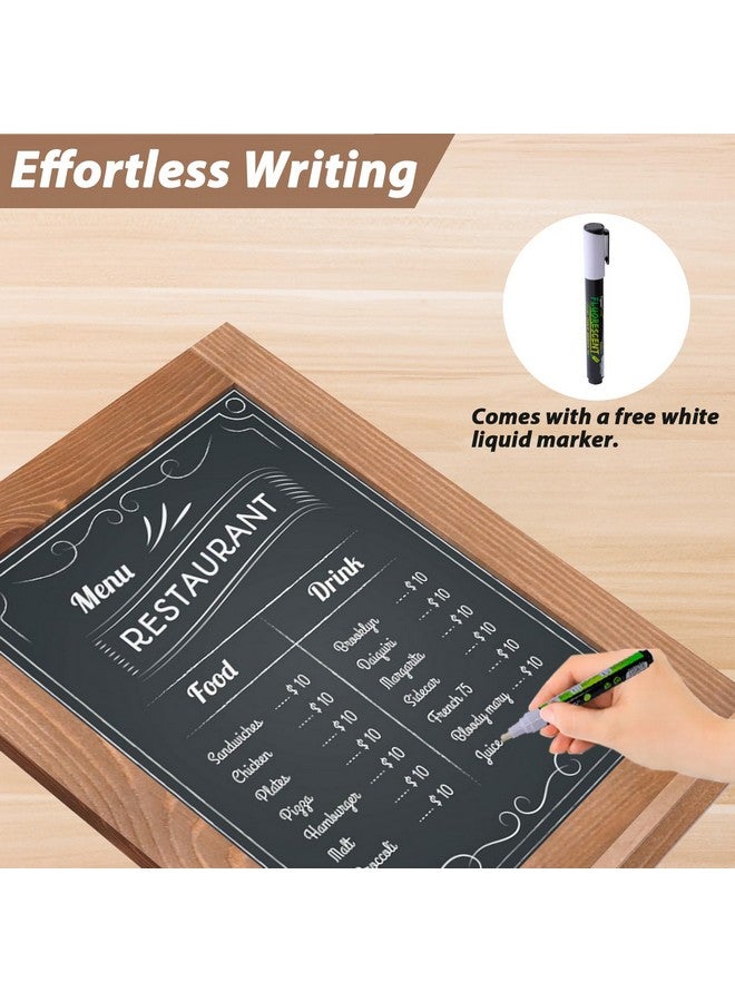 mutualsign Magnetic Chalkboard 10"X14" Small Chalkboard Signs With Stand, Tabletop Or Wall-Hanging Menu Board, Rustic Wood Frame Chalk Board Sign Board For Countertop Display/Home Décor/Wedding - Image 4