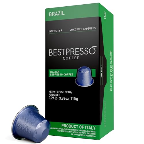 Bestpresso Coffee for Nespresso Original Machine 120 pods Genuine Espresso Brazil Blend Pods Compatible with Nespresso Original - Image 1