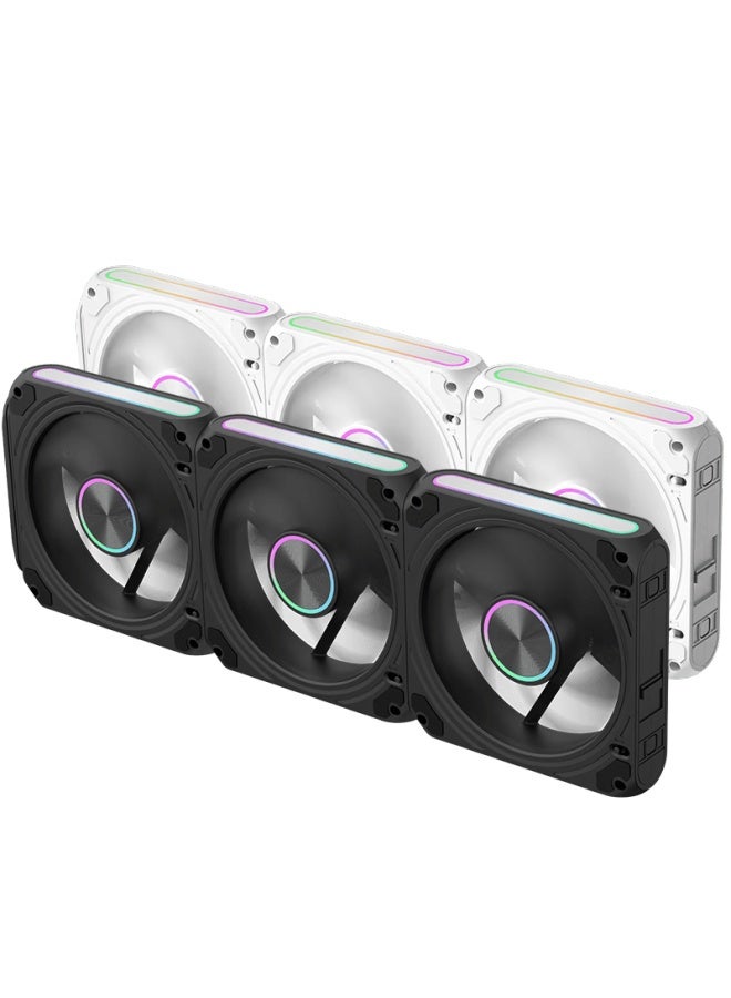 Segotep Gs-120 Argb Obsidian Black Triple Pack New Modular Reverse Blade Fan - Image 1