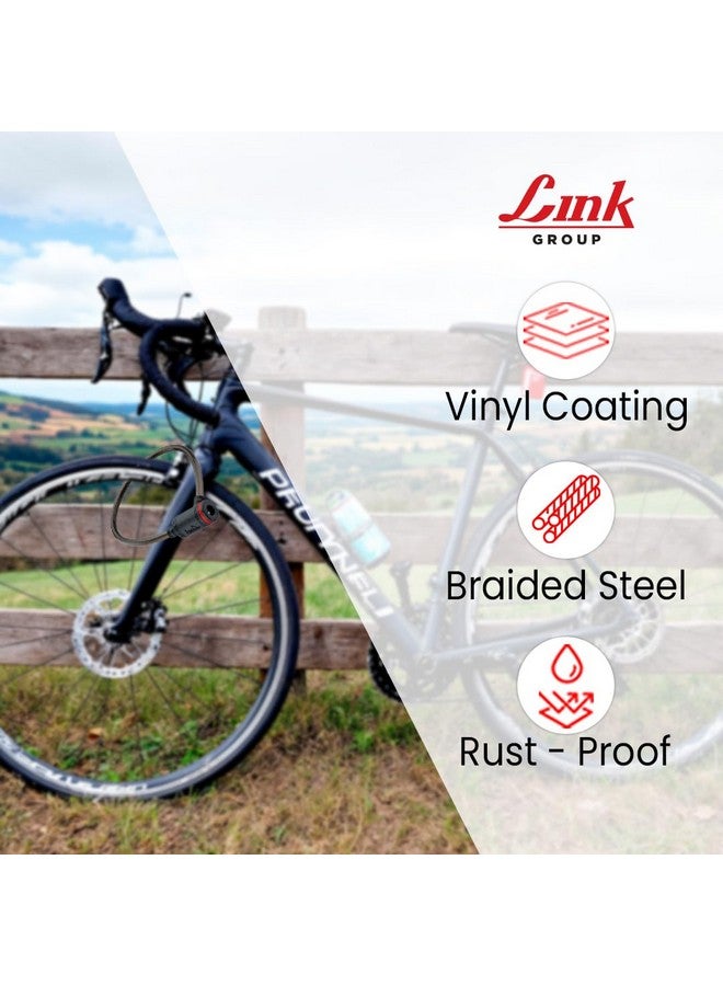 Link Multipurpose Heavy-Duty Cable Lock for Bikes, Cycles, Helmets & Scooters - 100cm Length, 7mm Steel Cable, 2 Keys Included - Assorted Color | CL-03 (Pack of 1) - Image 2