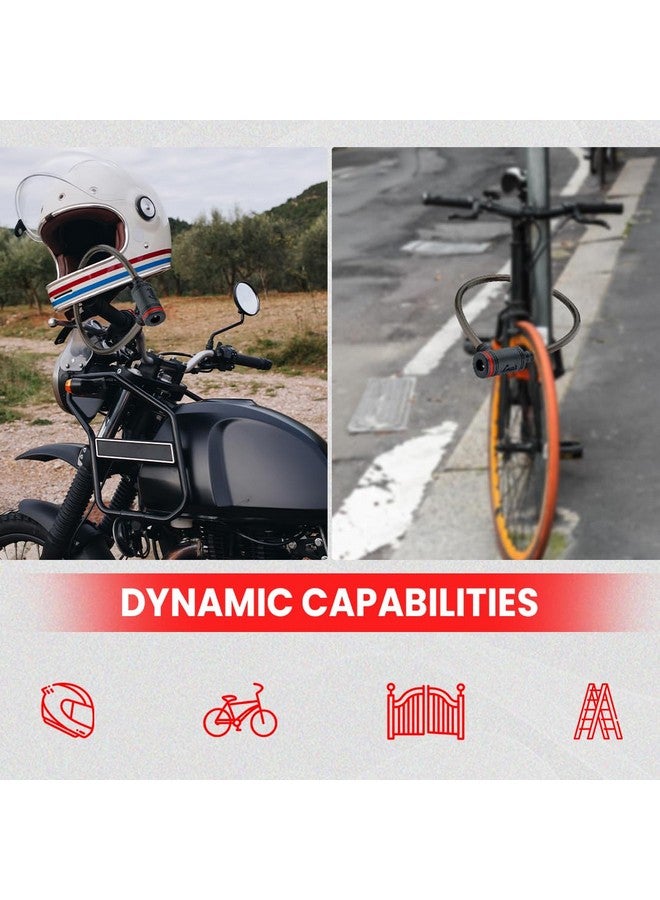 Link Multipurpose Heavy-Duty Cable Lock for Bikes, Cycles, Helmets & Scooters - 100cm Length, 7mm Steel Cable, 2 Keys Included - Assorted Color | CL-03 (Pack of 1) - Image 5