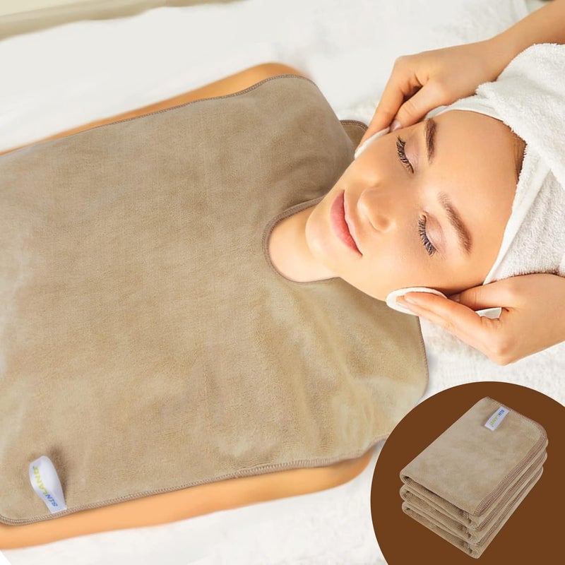 Sinland SINLAND Microfiber Esthetician Towels for Facials Mask Removing Face Wrap Soft Facial Cloth with Split Design Spa Towels for Facial Steam Massage and Cleansing