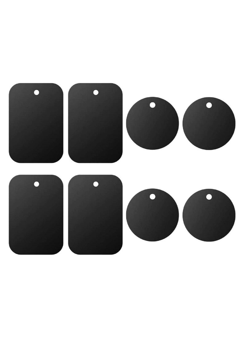 Generic - Universal Metal Plate Replacement Magnet Plate Car Kit for Magnetic Car Phone Metal Plate 4 Rectangle and 4 Round - Image 1