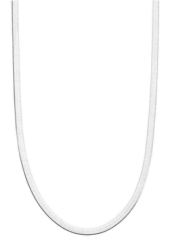 MiaBella - 925 Sterling Silver Italian Solid 3.5Mm Flexible Flat Herringbone Chain Necklace For Women, Made In Italy (Length 16 Inches (Women'S Choker Length)) - Image 1