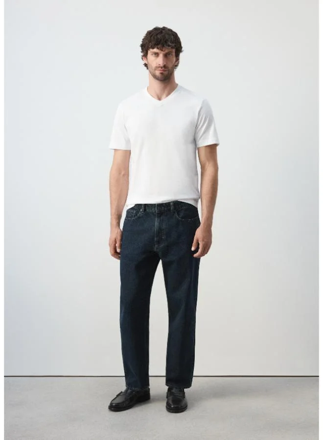 Mango Man 01-BLANCO Slim Fit T-Shirt 180Gsm for Men | Best Price UAE