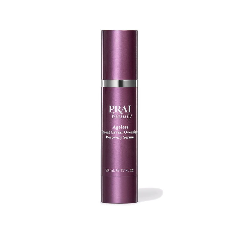 PRAI سيروم استعادة الكافيار الليلي من PRAI Beauty لمنطقة العنق الخالية من العمر، سيروم شد وتماسك العنق، 1.7 أونصة - Image 1