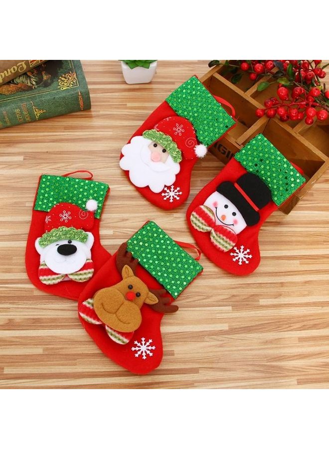NIBEMINENT 6 PCS Decorations Children Tree Socks Ornaments Gift Bags Elk - Image 5