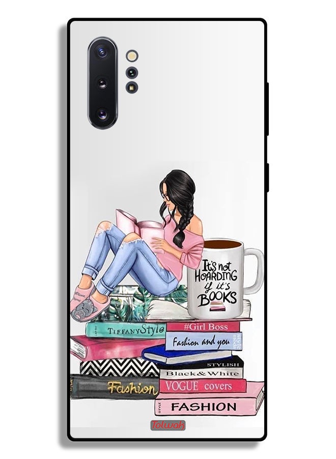 Tolwak Samsung Galaxy Note 10 Plus Protective Case Cover Girl And Fashion Books Art - Image 2