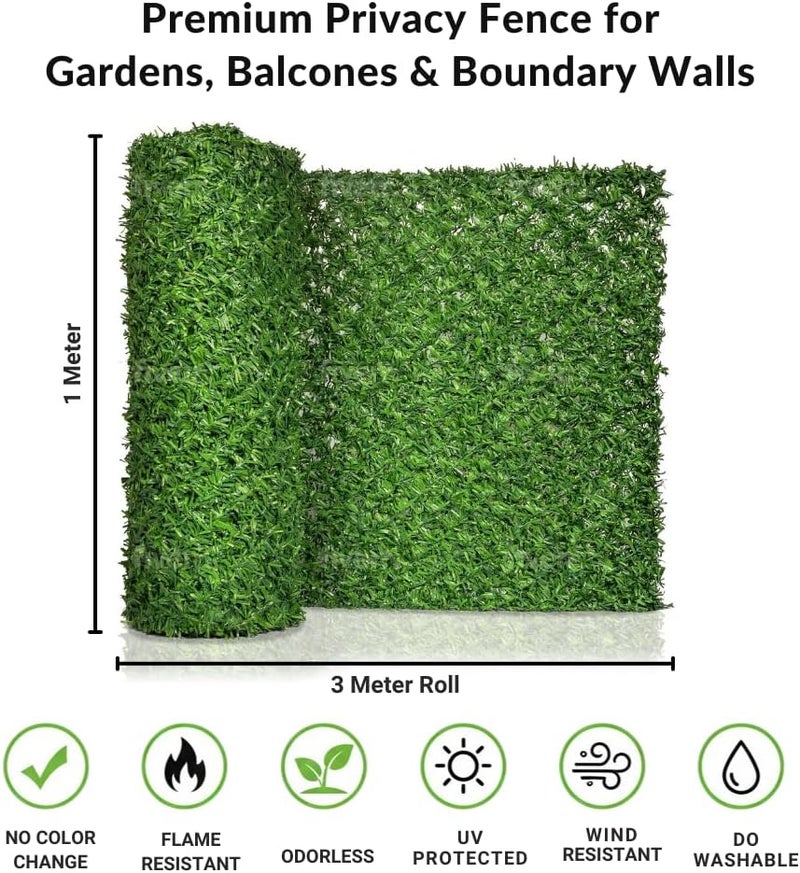 Egardenkart سياج حديقة الخصوصية من إيغاردن كارت - سياج خصوصية مزدوج الجوانب للحديقة، خصوصية الشرفة | سياج شرفة مقاوم للحريق ومقاوم للأشعة فوق البنفسجية لتزيين شرفة الحديقة - Image 2