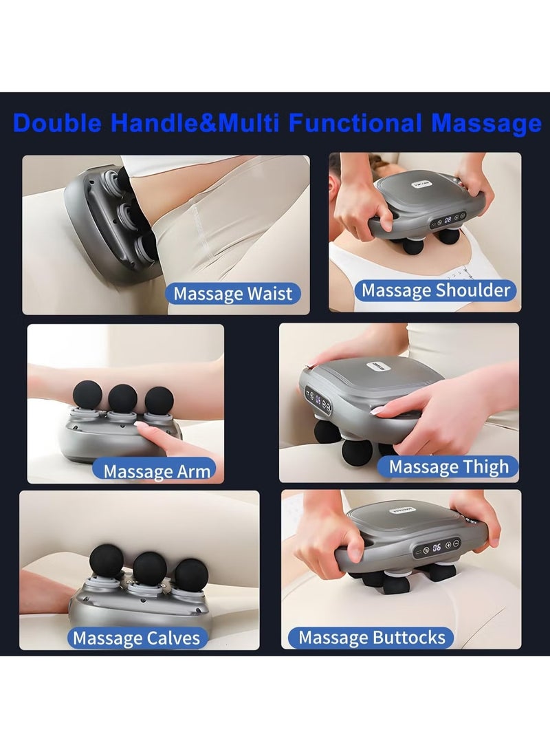TIGER - 6 Heads Deep Tissue Massage Gun – High-Performance Muscle Massager for Thighs, Calves, Arms, Waist, Back, Buttocks, Neck & Shoulders Relaxation & Recovery - Image 1