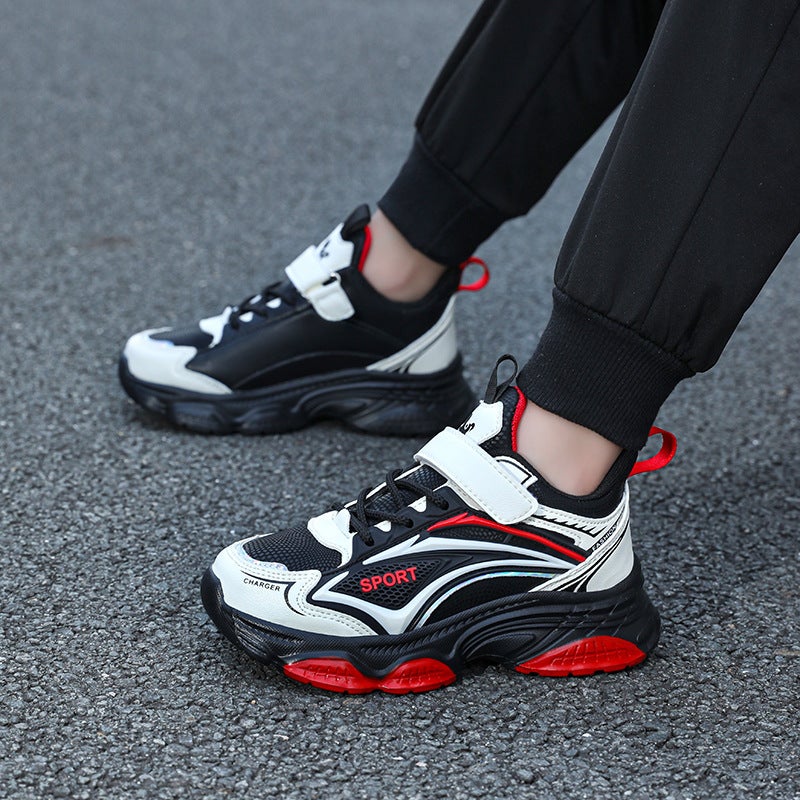 Boys Sneaker 24 Leather Waterproof Children'S Shoes Light Wear-Resistant Children'S Running Shoes A Generation Of Hair - Image 1
