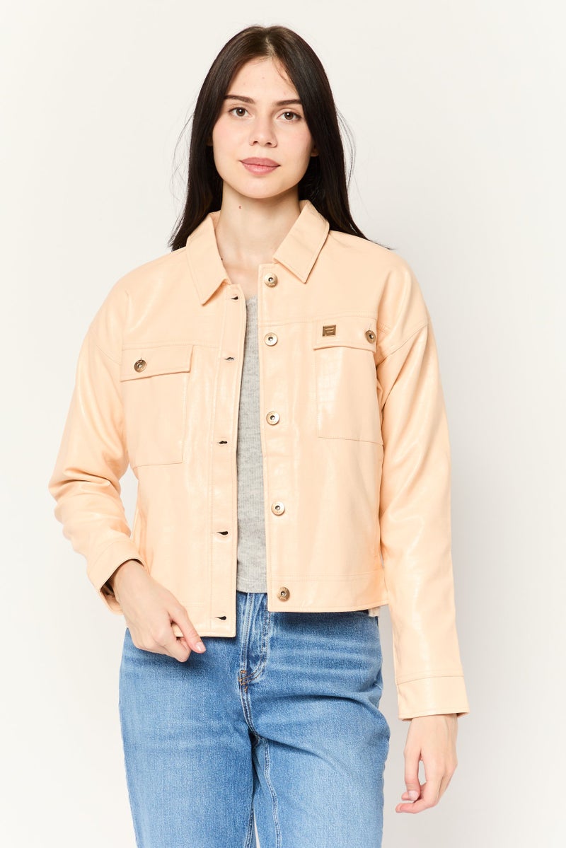 FILA Women Sportswear Fit Long Sleeve Outdoor Jackets, Almond Cream - Image 1