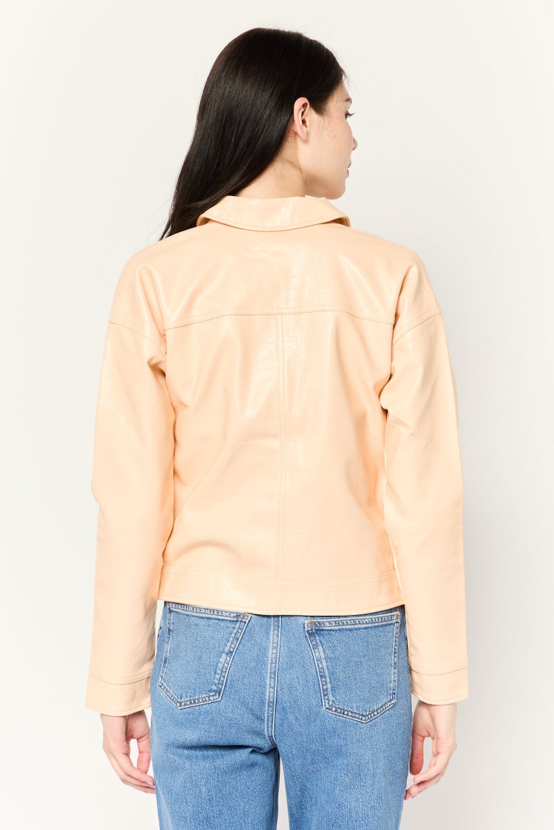 FILA Women Sportswear Fit Long Sleeve Outdoor Jackets, Almond Cream - Image 4