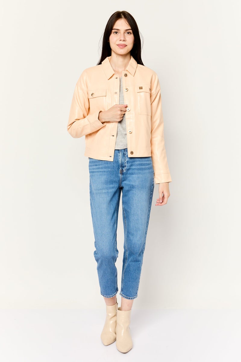 FILA Women Sportswear Fit Long Sleeve Outdoor Jackets, Almond Cream - Image 2