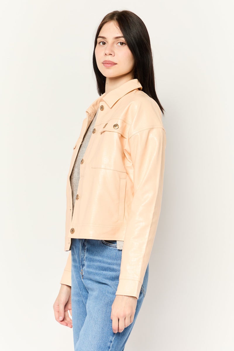 FILA Women Sportswear Fit Long Sleeve Outdoor Jackets, Almond Cream - Image 3