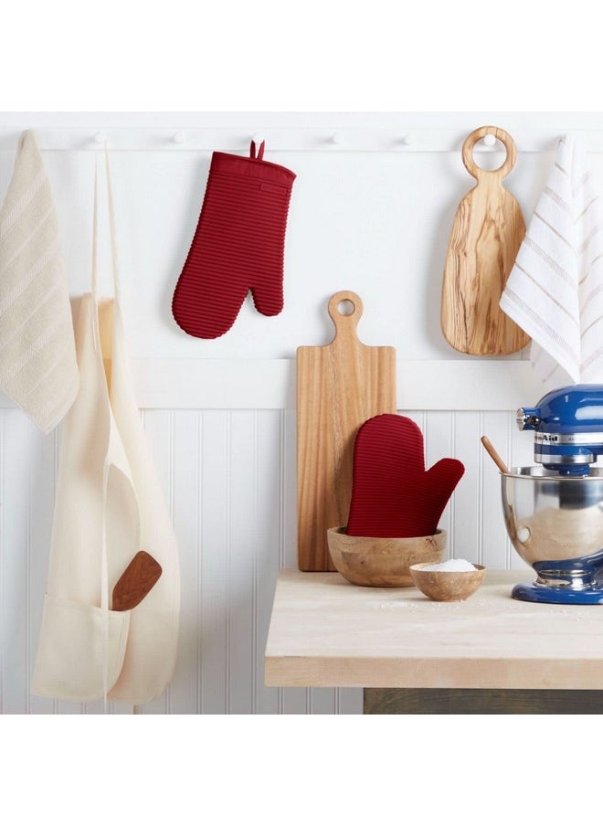 KitchenAid KitchenAid Ribbed Soft Silicone Oven Mitt Set, Smoked Paprika 2 Count  - Image 2