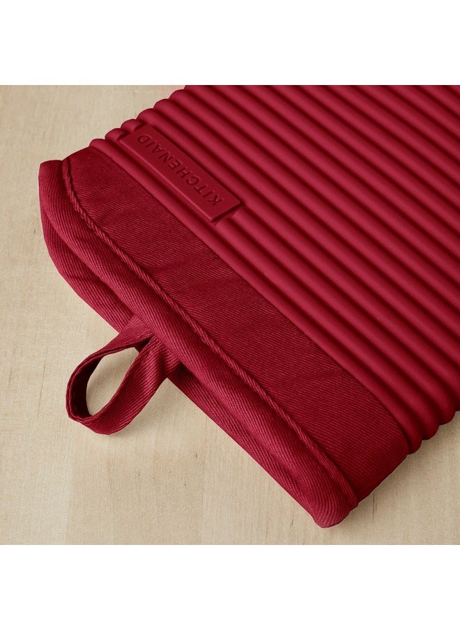 KitchenAid KitchenAid Ribbed Soft Silicone Oven Mitt Set, Smoked Paprika 2 Count  - Image 3