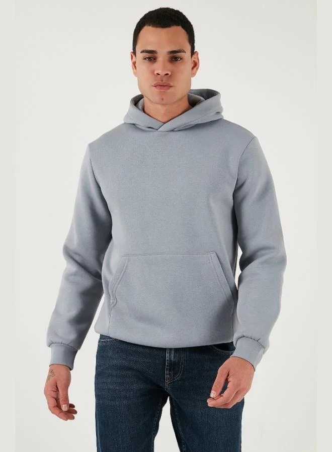 Buratti Buratti Regular Fit Hooded Kangaroo Pocket Furry Soft Raised Sweat Men's SWEAT 5905281