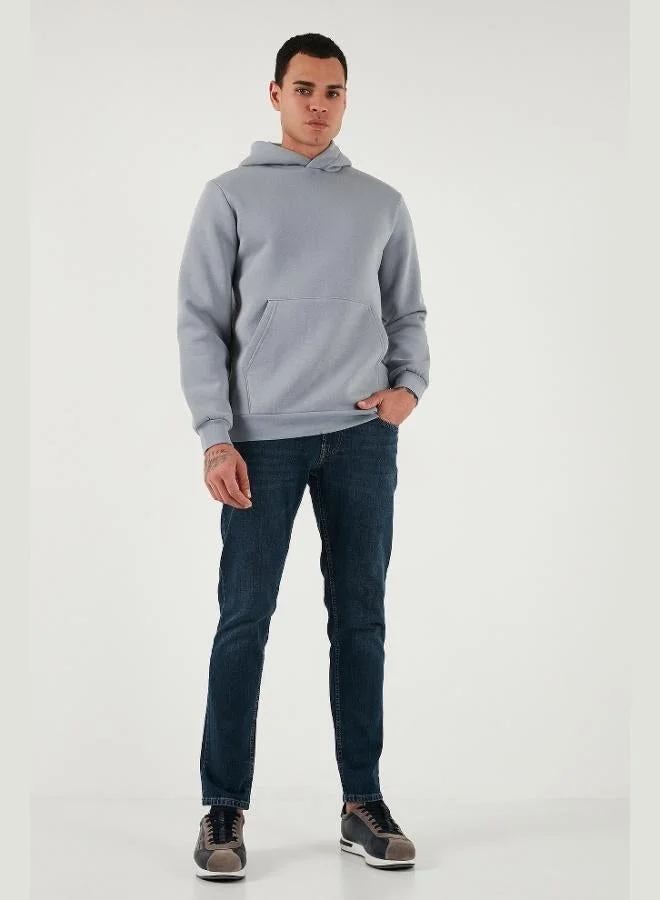 Buratti Buratti Regular Fit Hooded Kangaroo Pocket Furry Soft Raised Sweat Men's SWEAT 5905281