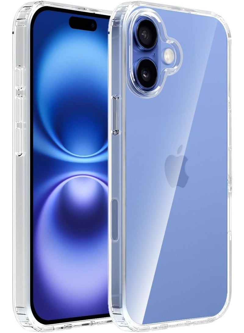 جراب شفاف لهاتف iPhone 16 Plus - حماية من السقوط، مقاوم للخدش، مضاد للاصفرار مع حماية مزدوجة الطبقات، تصميم نحيف - Image 1