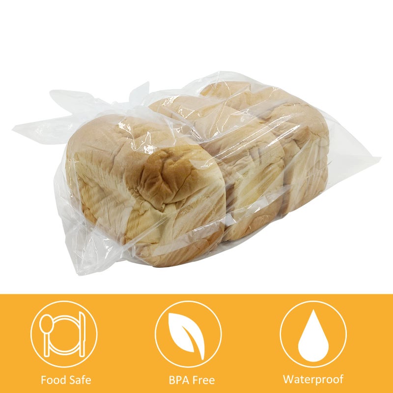 Belinlen 200 Pack 18 x 24 Inch Plastic Produce Bags Bread Loaf Bags Clear Plastic Flat Poly Bags with Twist Ties for Food  Bread  Dough  Clothes Packaging  Storage  Gift Bag(1 Mil) - Image 4