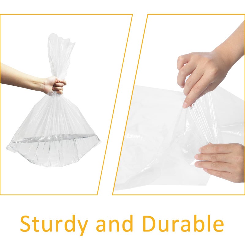 Belinlen 200 Pack 18 x 24 Inch Plastic Produce Bags Bread Loaf Bags Clear Plastic Flat Poly Bags with Twist Ties for Food  Bread  Dough  Clothes Packaging  Storage  Gift Bag(1 Mil) - Image 5