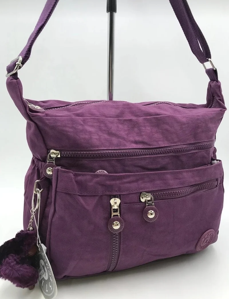 دومينو Fcstore Clinkir Waterproof Purple Crinkle Shoulder Bag / Messenger / Crossbody / Multi Pocket