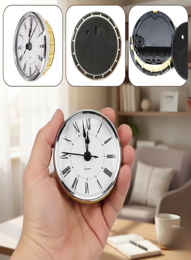 KH866 غطاء ساعة بقطر 70 مم/2.8 بوصة - بديل لساعة كوارتز دائرية، ساعة بأرقام رومانية، إطار فضي، ساعات بآلية رقمية، يناسب فتحة 63 مم/2.36 بوصة لقالب الراتنج DIY - Image 4