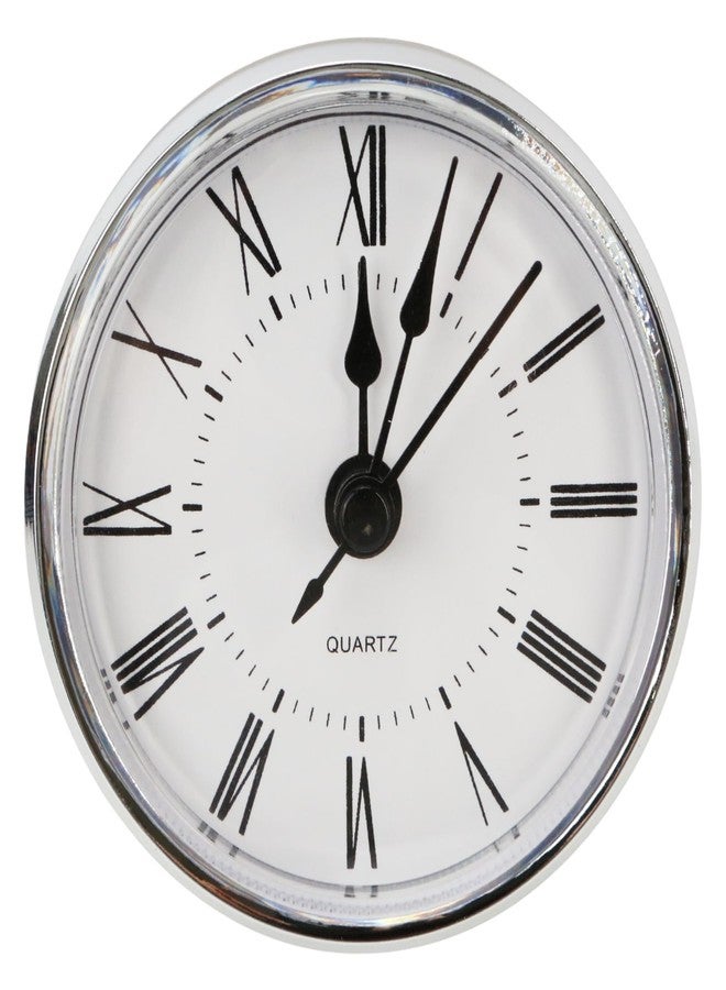KH866 غطاء ساعة بقطر 70 مم/2.8 بوصة - بديل لساعة كوارتز دائرية، ساعة بأرقام رومانية، إطار فضي، ساعات بآلية رقمية، يناسب فتحة 63 مم/2.36 بوصة لقالب الراتنج DIY - Image 1