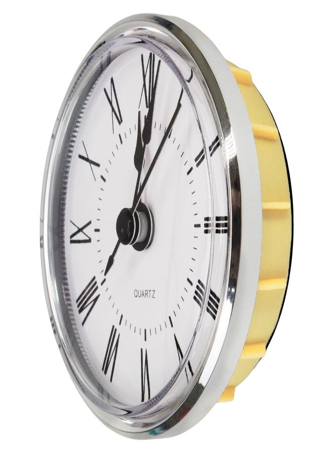 KH866 غطاء ساعة بقطر 70 مم/2.8 بوصة - بديل لساعة كوارتز دائرية، ساعة بأرقام رومانية، إطار فضي، ساعات بآلية رقمية، يناسب فتحة 63 مم/2.36 بوصة لقالب الراتنج DIY - Image 2