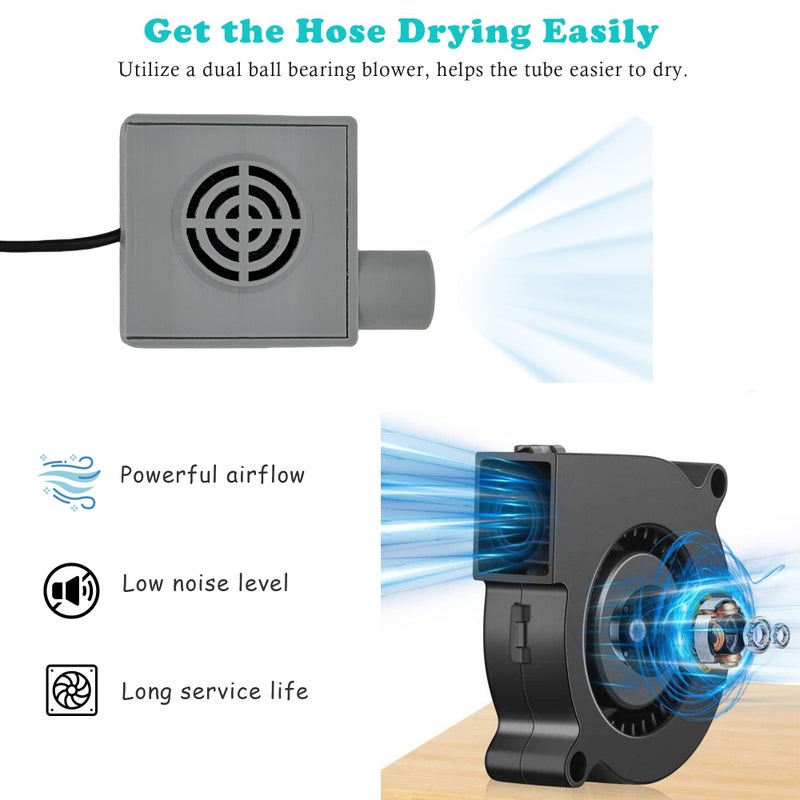 Lemintae CPAP Hose Dryer for Resmed 22mm Tubes, CPAP Tube Cleaner Blower Fan for Resmed Airsense 11 10 Tubing, CPAP BIPAP Cleaning Supplies Kit - Easy to Use and Make Hoses Drying Quick - Image 3