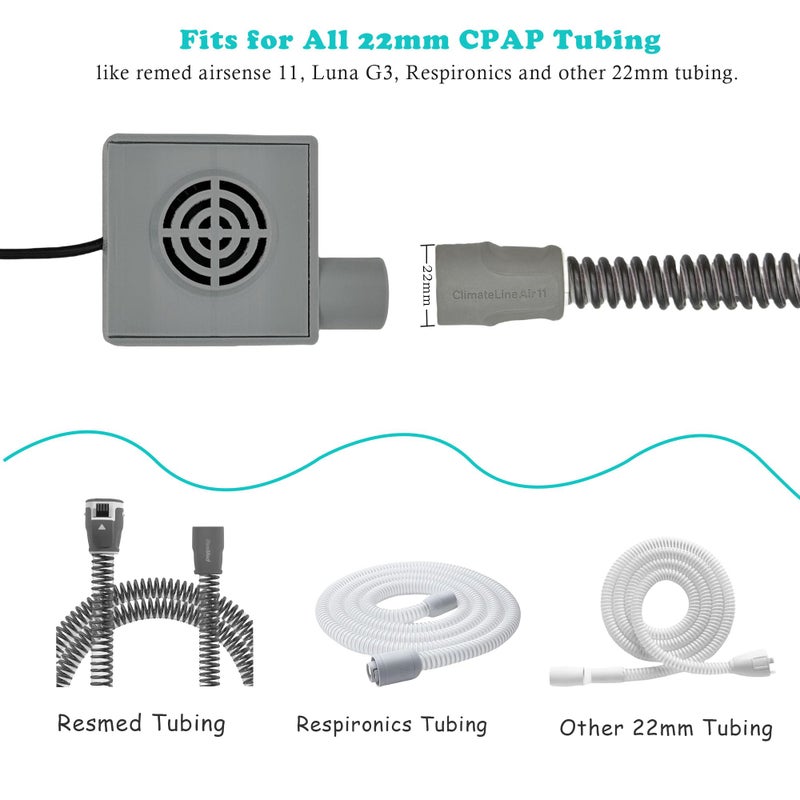 Lemintae CPAP Hose Dryer for Resmed 22mm Tubes, CPAP Tube Cleaner Blower Fan for Resmed Airsense 11 10 Tubing, CPAP BIPAP Cleaning Supplies Kit - Easy to Use and Make Hoses Drying Quick - Image 2