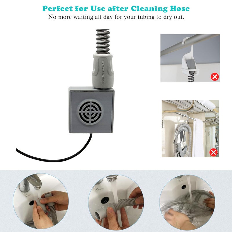 Lemintae CPAP Hose Dryer for Resmed 22mm Tubes, CPAP Tube Cleaner Blower Fan for Resmed Airsense 11 10 Tubing, CPAP BIPAP Cleaning Supplies Kit - Easy to Use and Make Hoses Drying Quick - Image 5