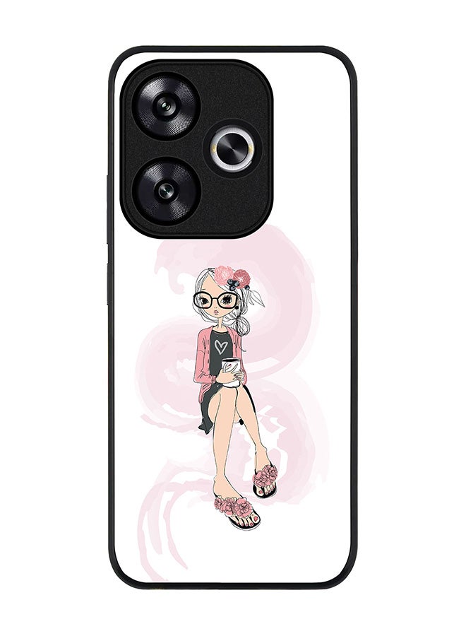 Stylizedd Rugged Black edge case for Xiaomi Poco F6 / Xiaomi Redmi Turbo 3, Slim fit Soft Case Flexible Anti Drop TPU Gel Thin Cover -  Nerdy Cute - Image 1